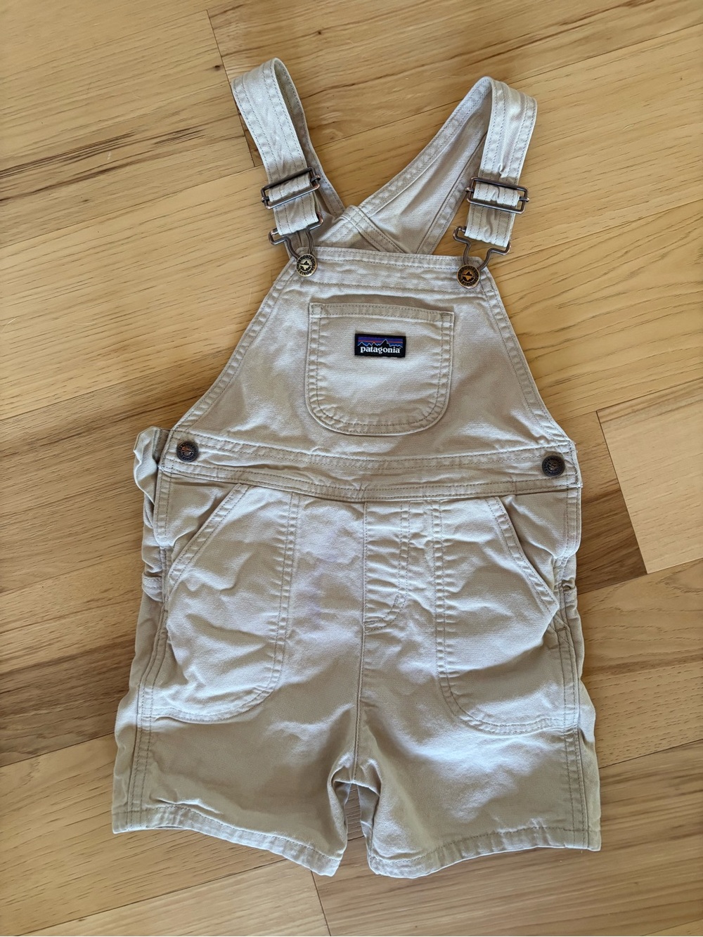 Patagonia Beige/Tan Kids Short Overalls